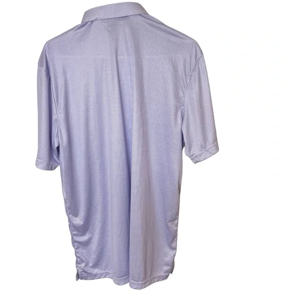 NWOT Collars & Co. Lavender Houndstooth Semi-Spread Collar Relaxed Polo Large - Picture 3 of 6